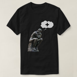 ロダンの思考者像 - 前向き思考 Tシャツ