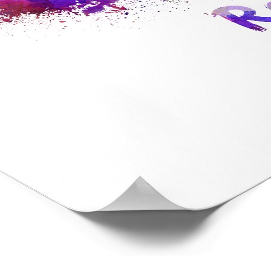 ロチェスターのスカイラインを水彩画 ポスター (角)