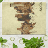 ロチェスターニューヨークシティスケープ キッチンタオル (折り畳み)