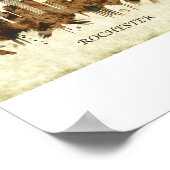 ロチェスターニューヨークシティスケープ ポスター (角)