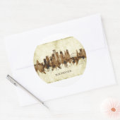 ロチェスターニューヨークシティスケープ ラウンドシール (封筒)