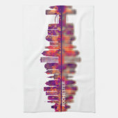 ロチェスターニューヨークスカイライン キッチンタオル (縦)