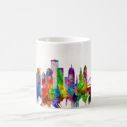 ロチェスターニューヨークスカイライン コーヒーマグカップ (中央)