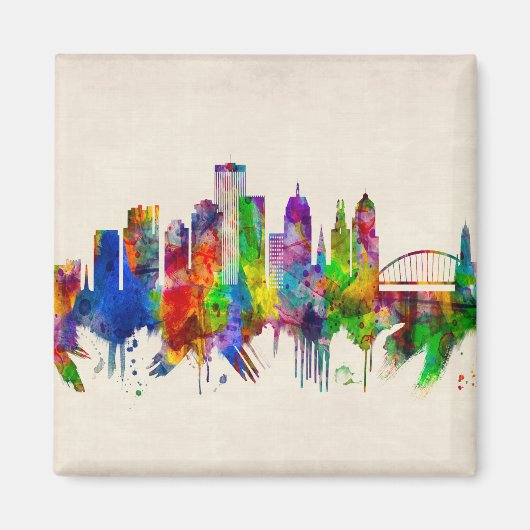 ロチェスターニューヨークスカイライン マグネット (正面)