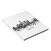 ロチェスターニューヨークスカイラインBW ノートパッド (アングル)