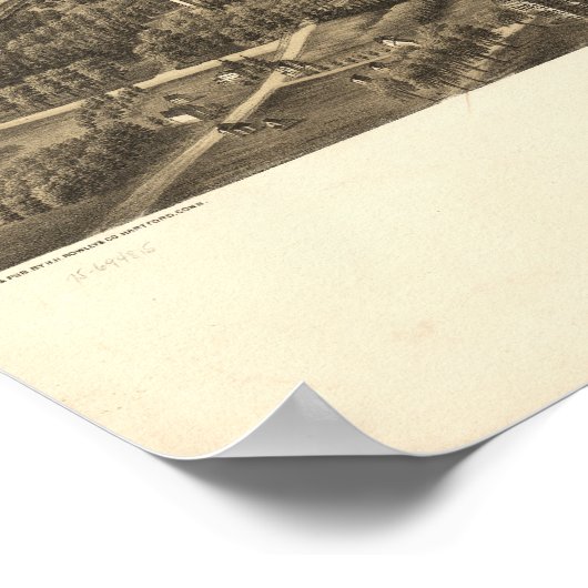 ロチェスターニューヨーク1879アンティークパノラママップ ポスター (角)