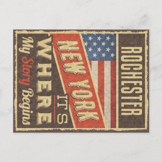 ロチェスターニューヨーク ポストカード (正面)