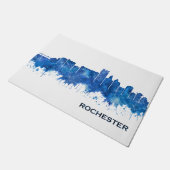 ロチェスターミネソタスカイラインブルー ドアマット (アングル)