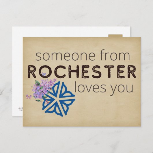 ロチェスター出身の誰かが君のはがきを大好き ポストカード (正面/裏面)