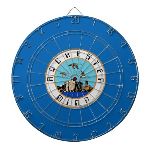 ロチェスター国旗(ミネソタ) ダーツボード (正面)