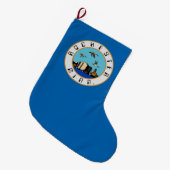 ロチェスター国旗（ミネソタ） ラージクリスマスストッキング (正面 (吊り時))