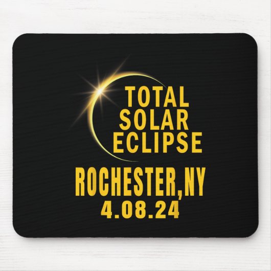 ロチェスター太陽のNy Eclipse 2024トータル太陽のEclips マウスパッド (正面)
