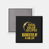 ロチェスター太陽のNy Eclipse 2024トータル太陽のEclips マグネット (正面/裏面)