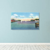 ロチェスター港とNY海軍民兵 キャンバスプリント (インサイチュ (ウッドフロア))