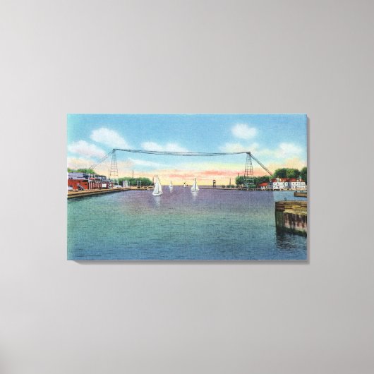 ロチェスター港とNY海軍民兵 キャンバスプリント (正面)