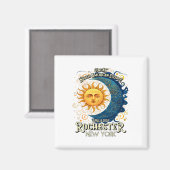 ロチェスター・ニューヨーク2024年皆既食太陽の4月 マグネット (正面/裏面)