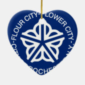 ロチェスター、ニューヨーク、米国 セラミックオーナメント (裏面)