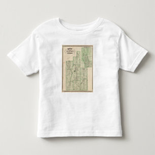 ロチェスター、フルトンCoが付いているフルトン郡の地図 トドラーTシャツ