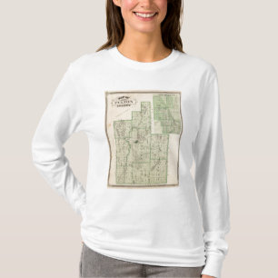 ロチェスター、フルトンCoが付いているフルトン郡の地図 Tシャツ
