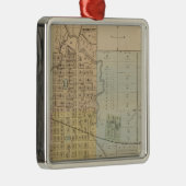 ロチェスター、ミネソタの地図 メタルオーナメント (右)