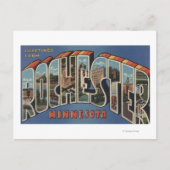 ロチェスター、ミネソタ州 - 大文字のシーン ポストカード (正面)