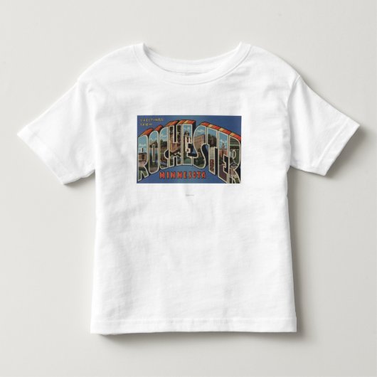 ロチェスター、ミネソタ-大きい手紙場面 トドラーTシャツ (正面)