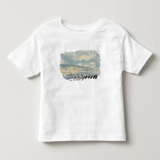 ロチェスター、北から、c.1790 (w/c鉛筆に トドラーTシャツ (正面)