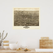 ロチェスター， NYパノラママップ – 1880 ポスター (キッチン)