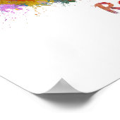 ロチェスターMNスカイライン水彩画 ポスター (角)