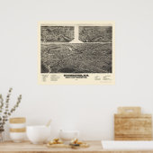 ロチェスターNHパノラママップ – 1884 ポスター (キッチン)