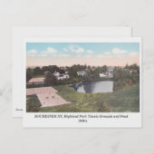 ロチェスターNY、ハイランドパークビューのヴィンテージのポストカード ポストカード (正面/裏面)