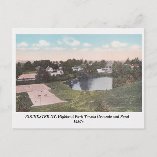 ロチェスターNY、ハイランドパークビューのヴィンテージのポストカード ポストカード (正面)
