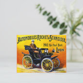 ロチェットとシュナイダー自動車 – Vintage Ad ポストカード (スタンド正面)