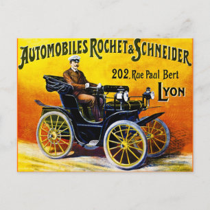 ロチェットとシュナイダー自動車 – Vintage Ad ポストカード