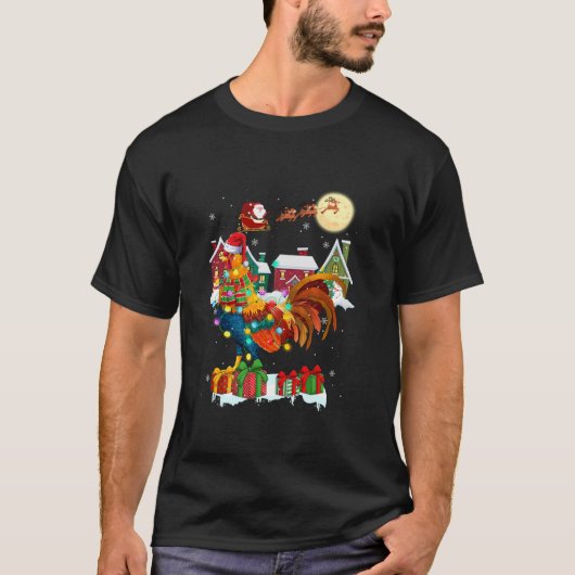 ロッおもしろいスタークリスマス醜いセーターのルースタークリスマス Tシャツ (正面)