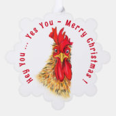 ロッおもしろいスタークリスマス飾りカード オーナメントカード (裏面)