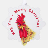 ロッおもしろいスタークリスマス飾りカード オーナメントカード (裏面)