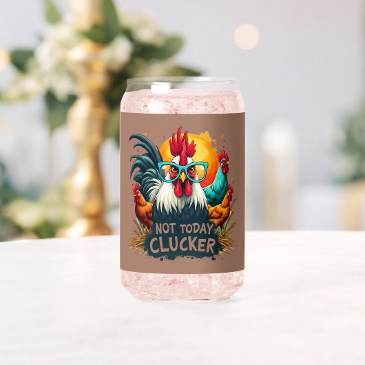 ロッおもしろいスター"Not Today Clucker"ファームライフアート ガラス缶 (インサイチュ (ウェディング))