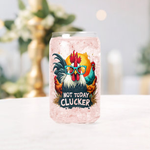 ロッおもしろいスター"Not Today Clucker"ファームライフアート ガラス缶