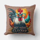 ロッおもしろいスター"Not Today Clucker"ファームライフアート クッション (正面)