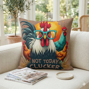 ロッおもしろいスター"Not Today Clucker"ファームライフアート クッション
