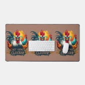 ロッおもしろいスター"Not Today Clucker"ファームライフアート デスクマット (キーボード&マウス)