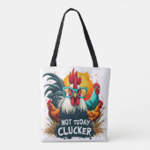 ロッおもしろいスター"Not Today Clucker"ファームライフアート トートバッグ (裏面)