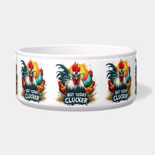 ロッおもしろいスター"Not Today Clucker"ファームライフペット ボウル