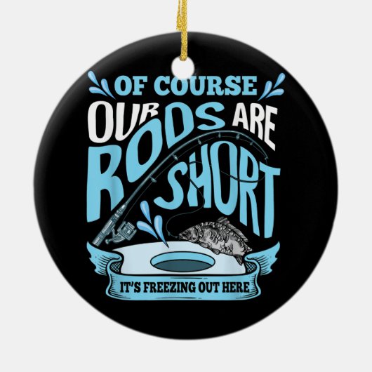 ロッおもしろいドはショートアイス魚釣りパパグランパ セラミックオーナメント (裏面)