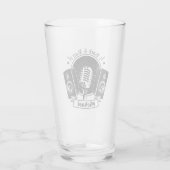 ロッカとマイク転がおよびスピーカー タンブラーグラス (裏面)