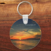 ロッカウェイキーチェーンのジャマイカ湾に沈む夕日 キーホルダー (正面)