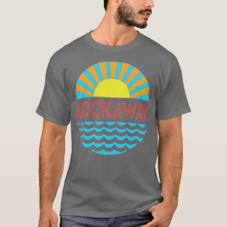 ロッカウェイビーチ太陽と波 Tシャツ