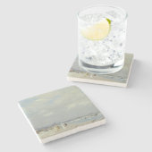 ロッカウェイビーチ（ニューヨーク）(by E.H. Potthast) ストーンコースター (横)