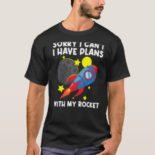 ロッカッコいいク女子男性へキッズロケット宇宙船 Tシャツ